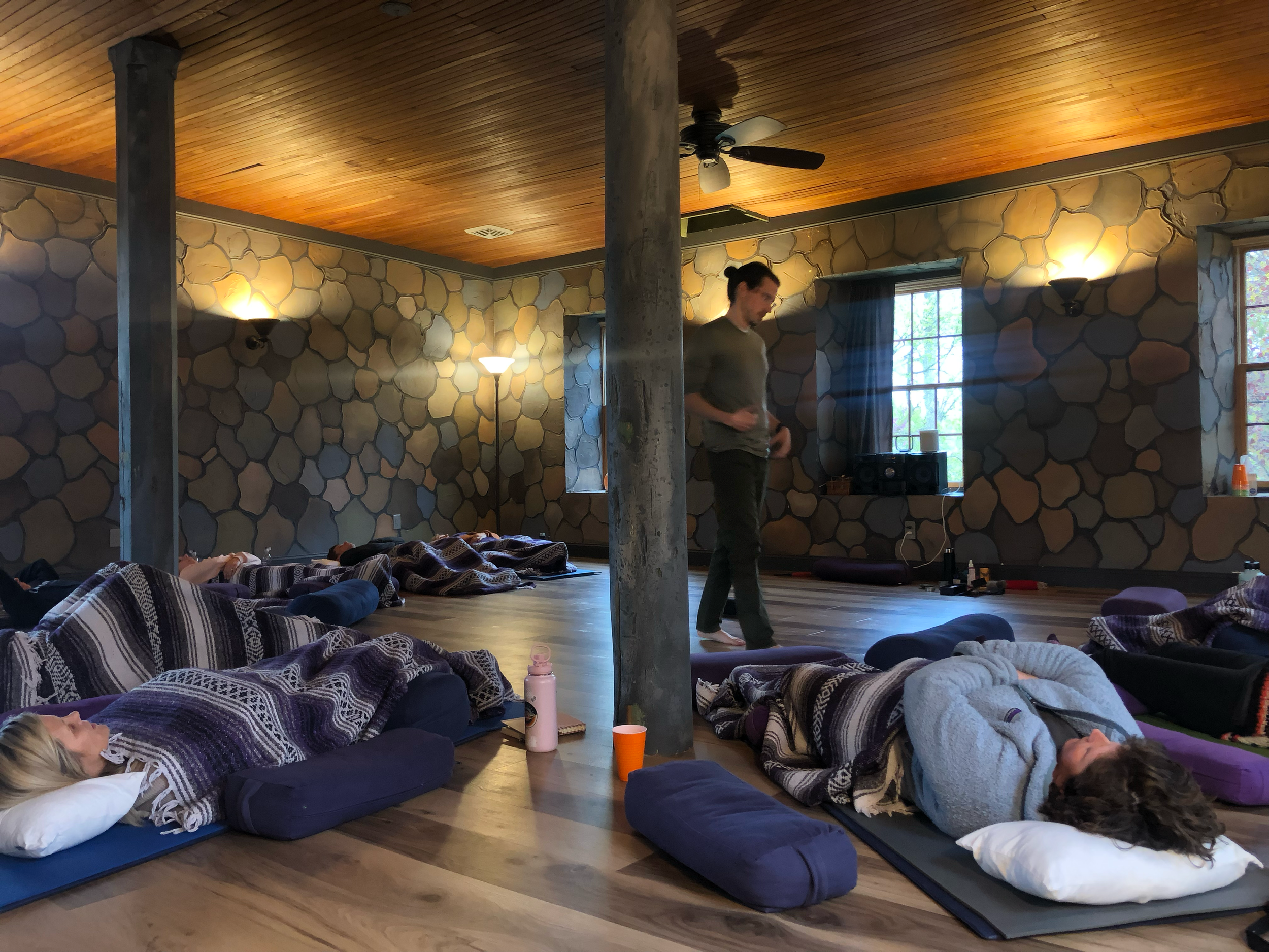 Group breathwork session